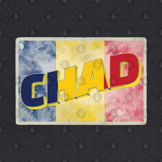 Chad Vintage style retro souvenir by DesignerPropo